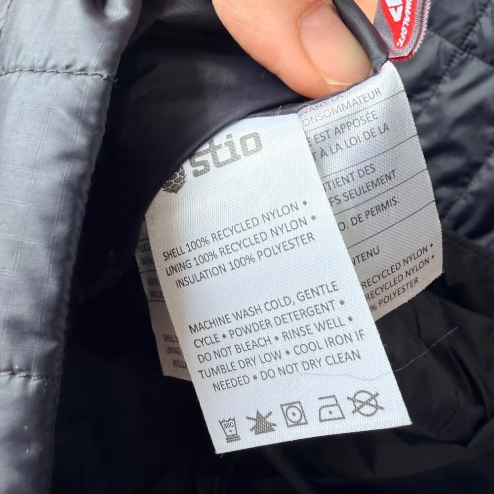 Stio Azura Insulated Vest Men’s Black Lightweight Quilted Full Zip , Size M C37